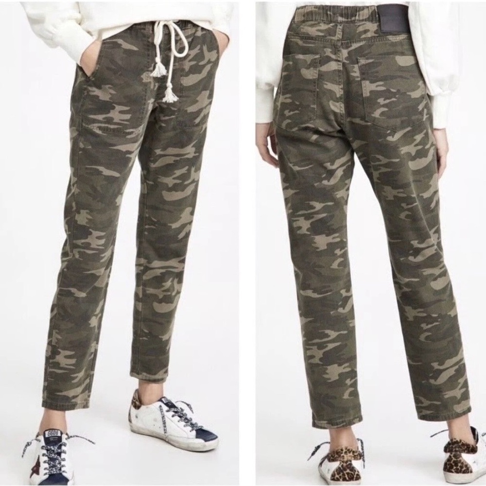 One Teaspoon Pants Women XS Green Camo Shabbies Jeans Drawstring NWT
